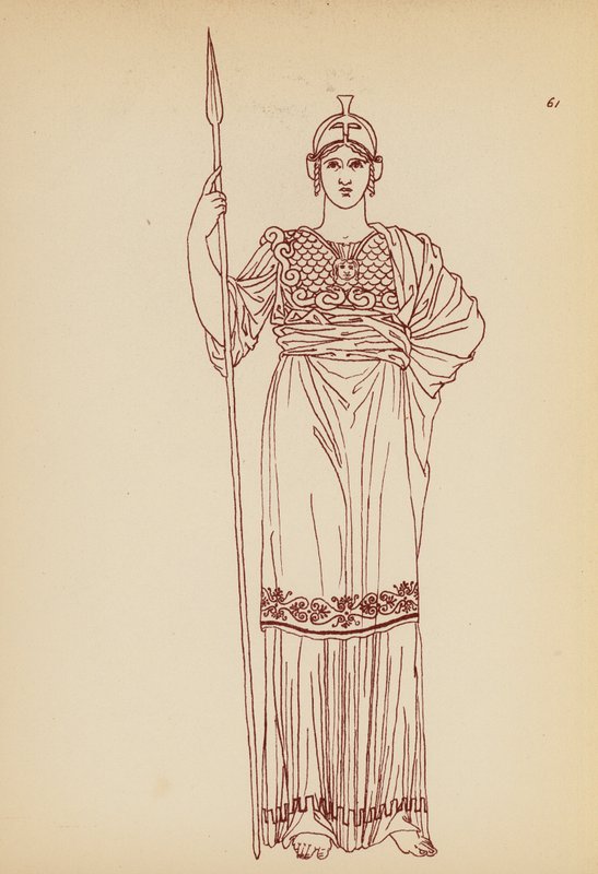 古希腊女性服饰（石版画） 作者 约翰·莫尔·史密斯