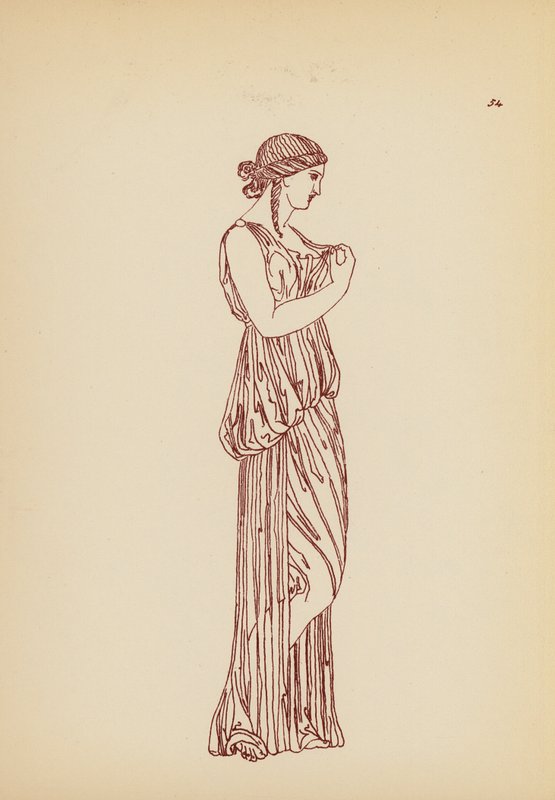 古希腊女性服饰（石版画） 作者 约翰·莫尔·史密斯