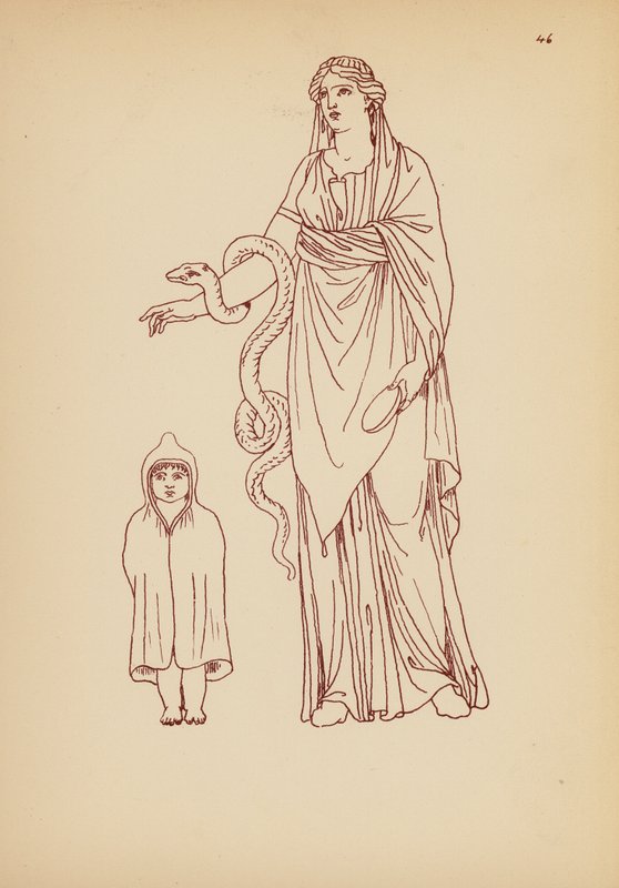 古希腊女性服饰（石版画） 作者 约翰·莫尔·史密斯