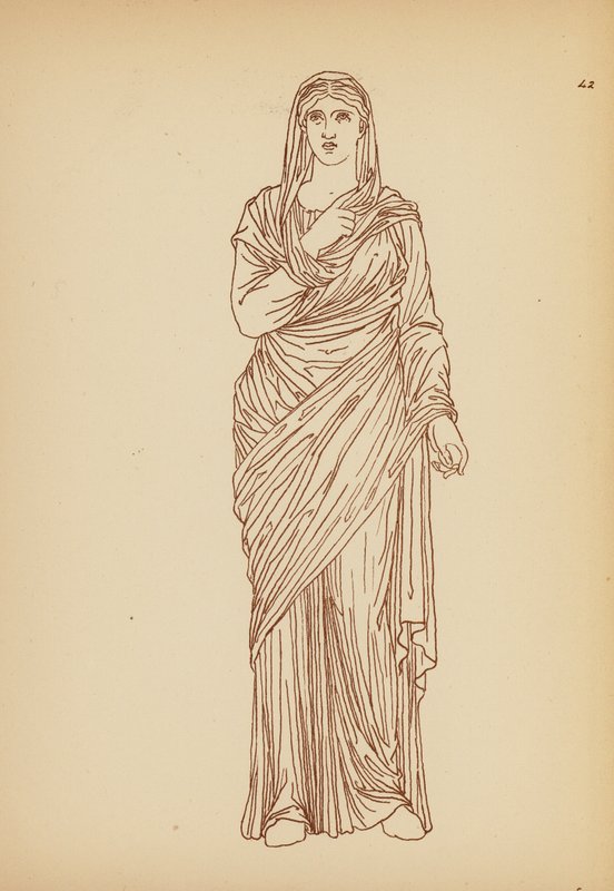 古希腊女性服饰（石版画） 作者 约翰·莫尔·史密斯