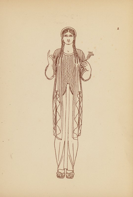 古希腊女性服饰（石版画） 作者 约翰·莫尔·史密斯