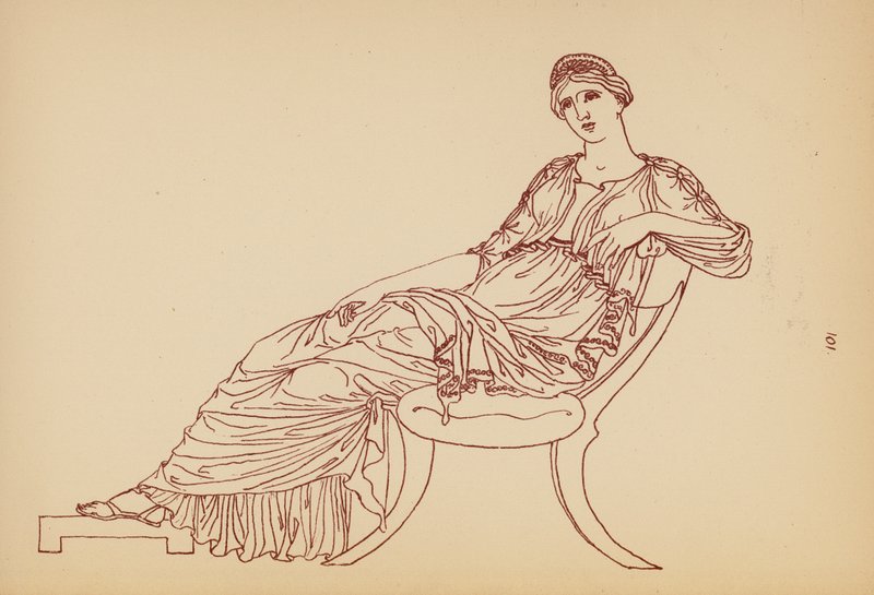 古希腊女性服饰（石版画） 作者 约翰·莫尔·史密斯