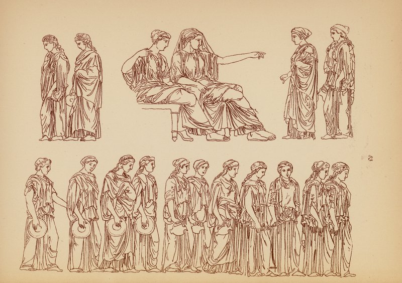 古希腊女性服饰（石版画） 作者 约翰·莫尔·史密斯