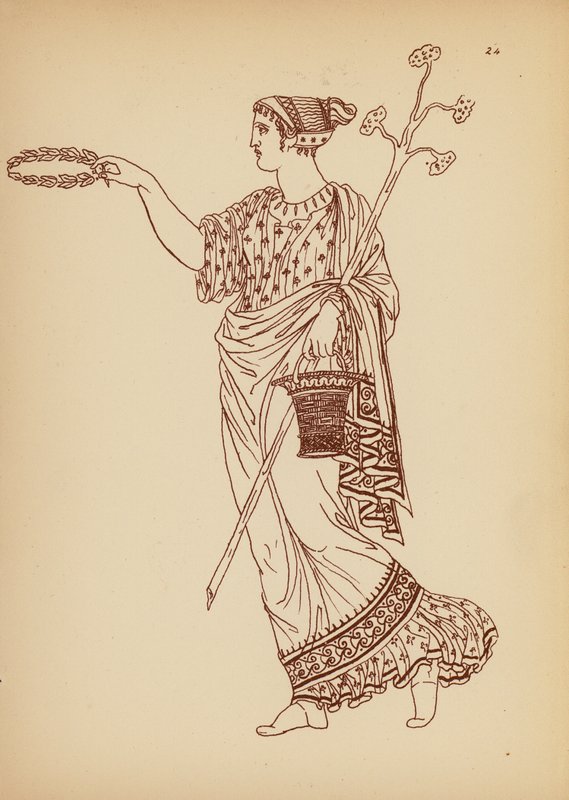 古希腊女性服饰（石版画） 作者 约翰·莫尔·史密斯