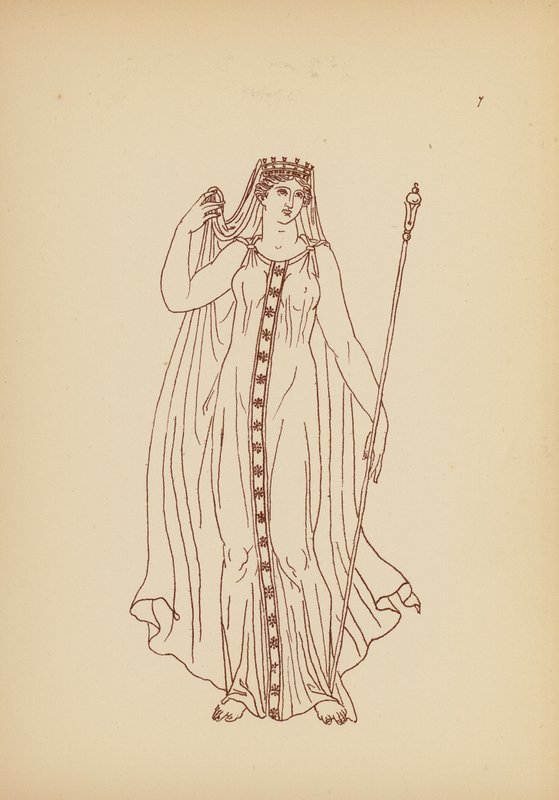 古希腊女性服饰（石版画） 作者 约翰·莫尔·史密斯