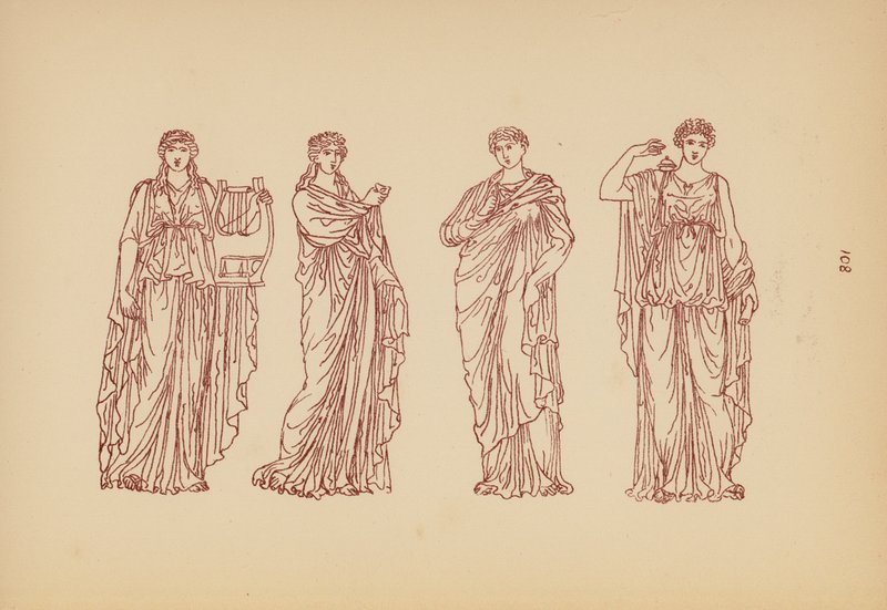 古希腊女性服饰（石版画） 作者 约翰·莫尔·史密斯