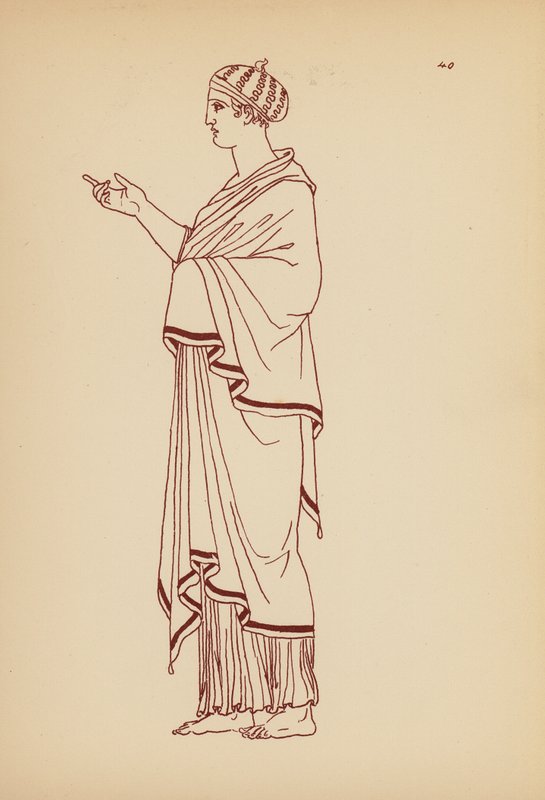 古希腊女性服饰（石版画） 作者 约翰·莫尔·史密斯