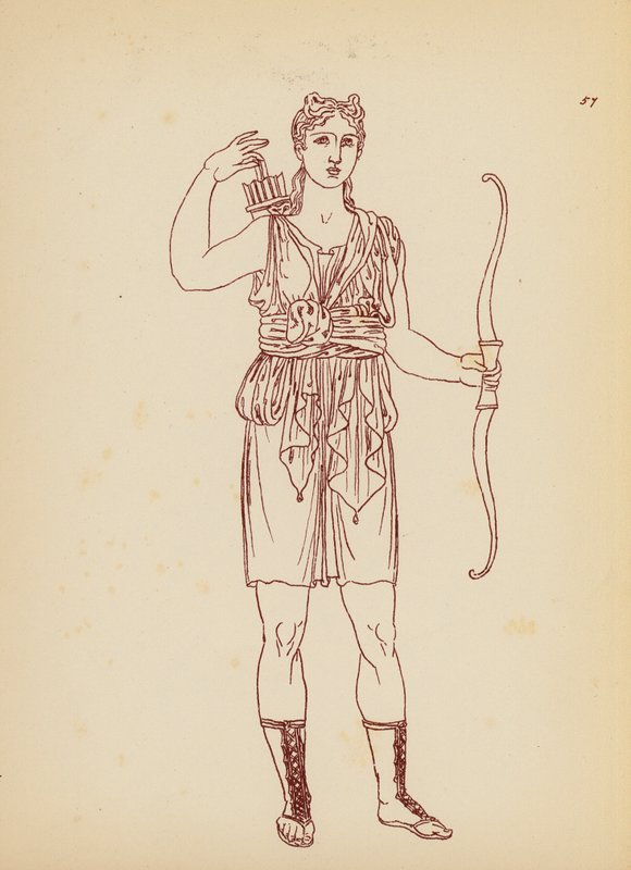 古希腊女性服饰（石版画） 作者 约翰·莫尔·史密斯