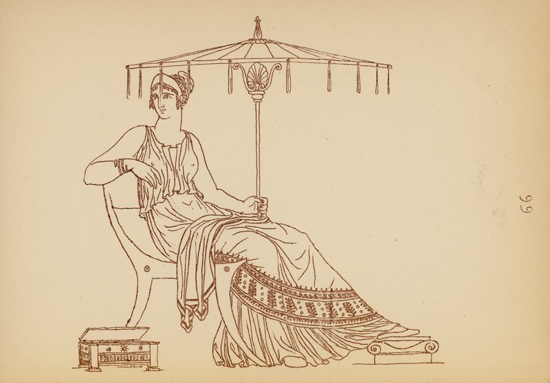 古希腊女性服饰（石版画） 作者 约翰·莫尔·史密斯