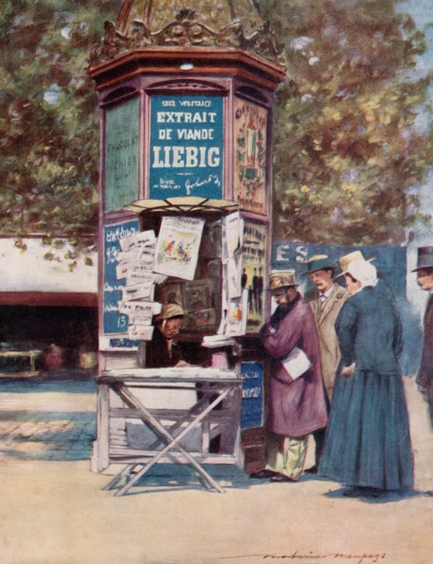 在巴黎的Kiosque 作者 Mortimer Ludington Menpes