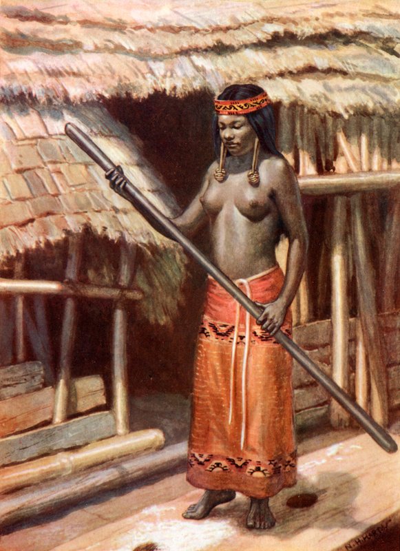 Kenyah-Kayan Girl：沙捞越，婆罗洲 作者 诺曼·哈迪