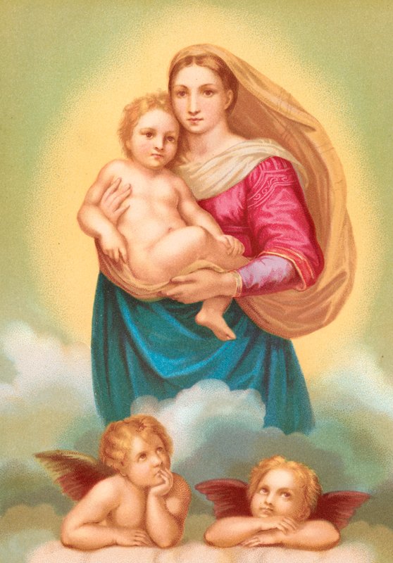 西斯廷麦当娜 作者 拉斐尔（Raffaello Sanzio Raphael）