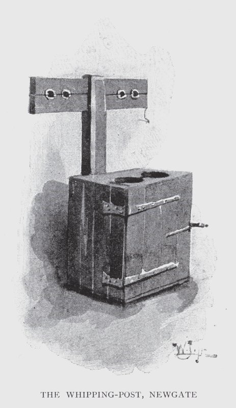 鞭打柱，纽盖特（石版画） 作者 威廉·卢克